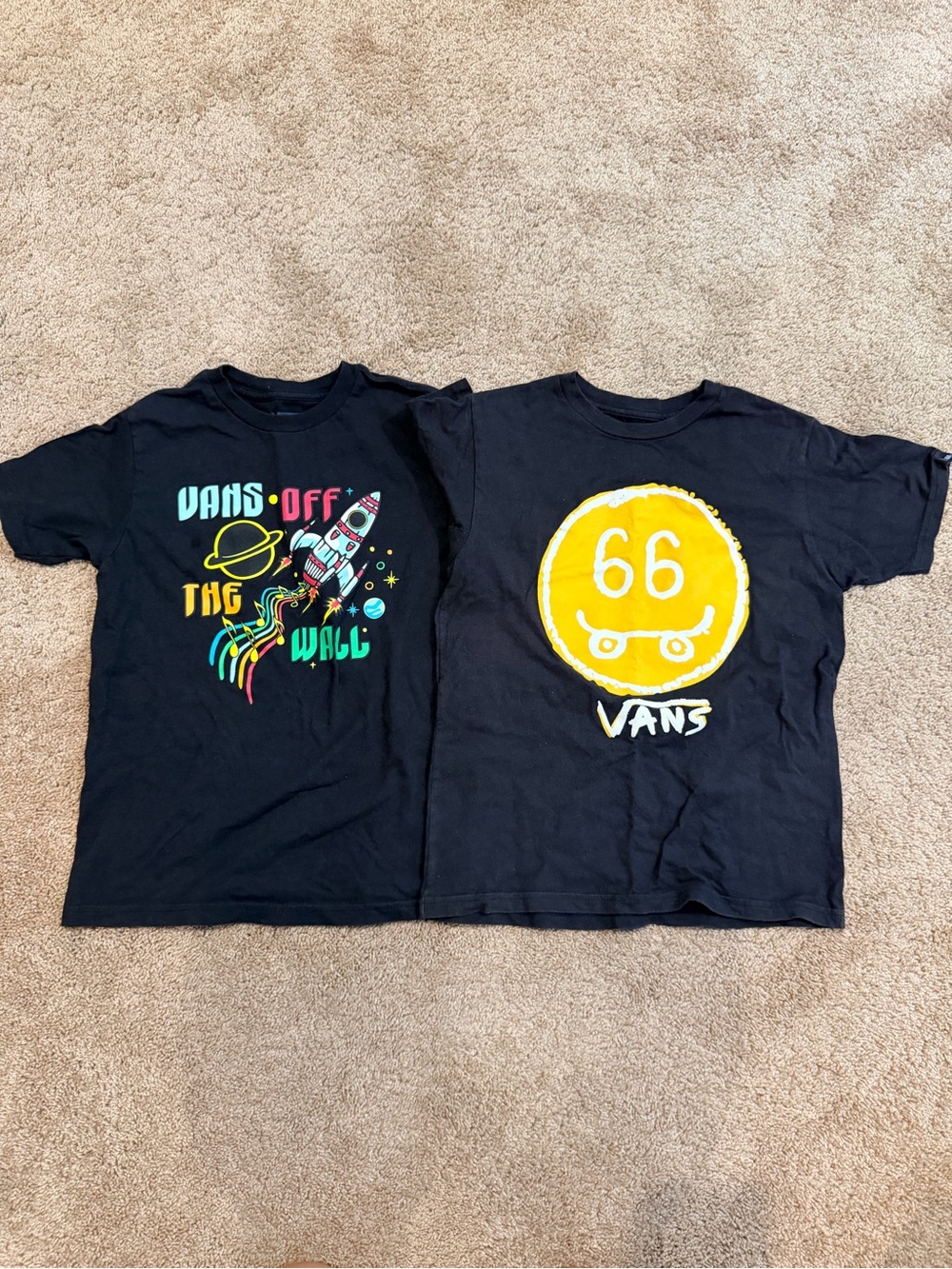 Vans Kids' Black Graphic Tee bundle